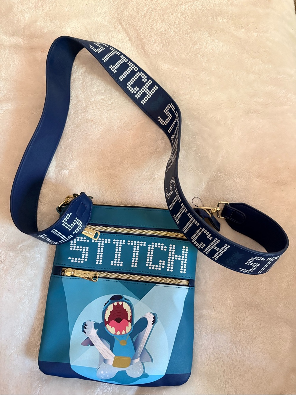 Loungefly Teal & Navy Stitch Crossbody Bag